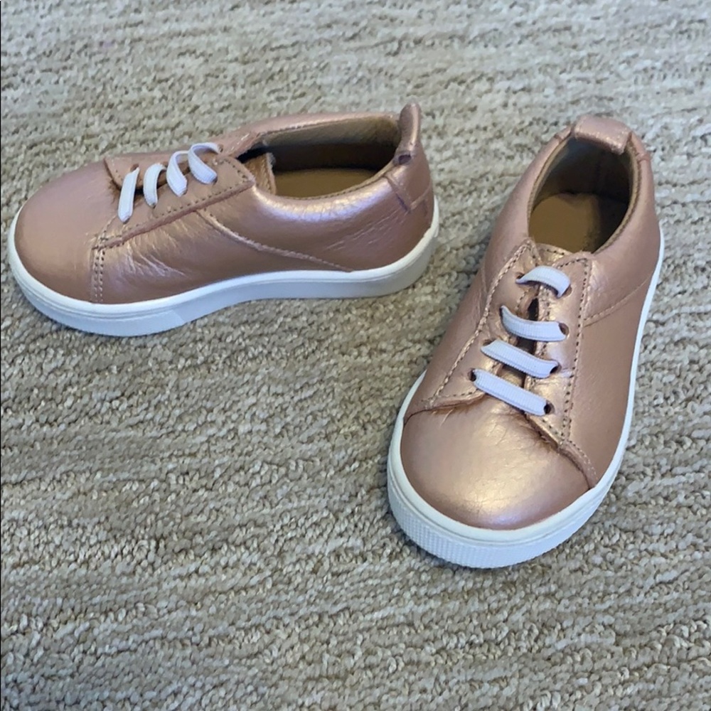 Freshly Picked rose gold leather sneakers